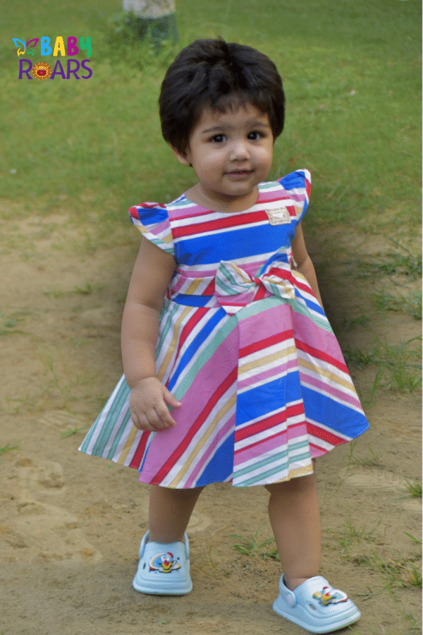 Candy Stripes Twirl Dress for Baby Girls